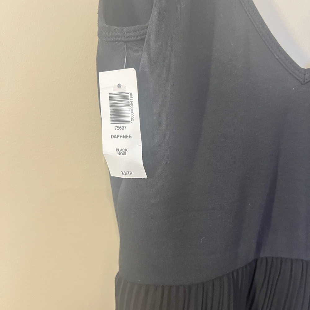 Wilfred Black Pleated Midi Dress - Picture 5 of 5